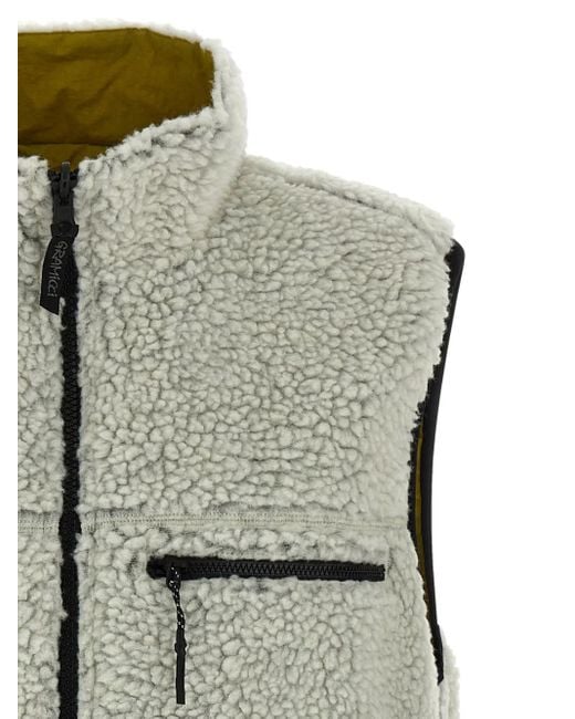 メンズ Gramicci リバーシブル ベスト Gray