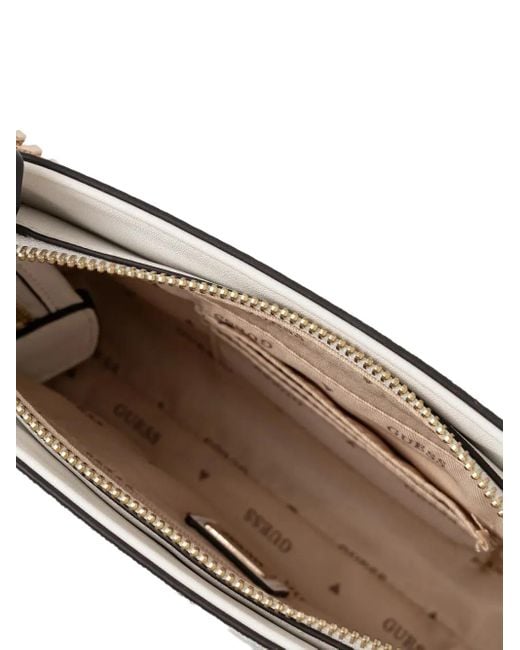 Guess White Chain-Detail Shoulder Bag