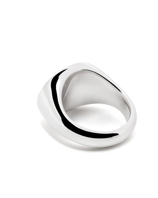 Tom Wood White Ivy Sterling Signet Ring