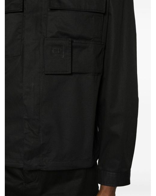 C P Company Shirtjack Met Rits in het Black voor heren