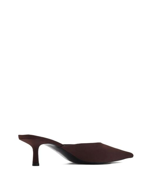 Senso Brown 65Mm Pointed-Toe Kitten-Heel Mules