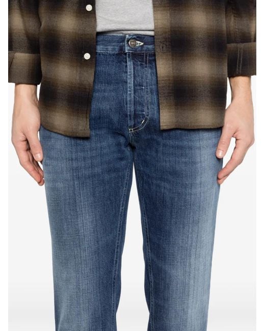 Dondup Blue Cotton Jeans for men