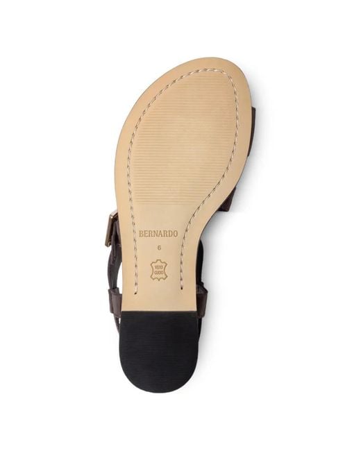 Bernardo White Hartshorn Toe-Ring Buckle Flat Sandals