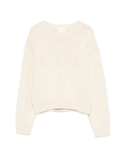 A.P.C. White Logo Sweater
