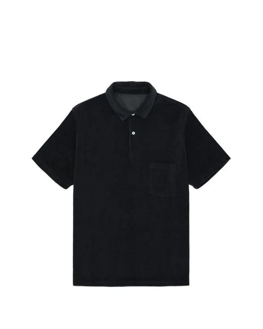 Fortela Black Missourim Front-Pocket Polo Shirt for men