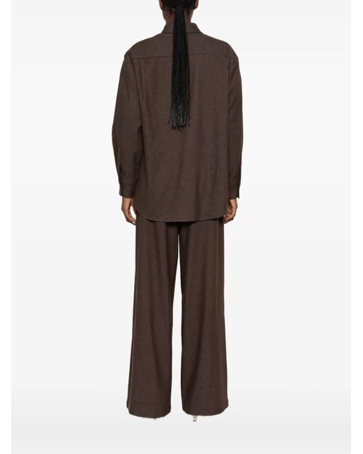ELEH Brown Chest-Pocket Shirt