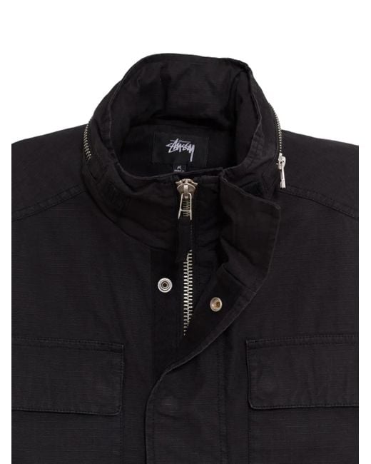 Stussy M65 Utility Jacket in Black | Lyst