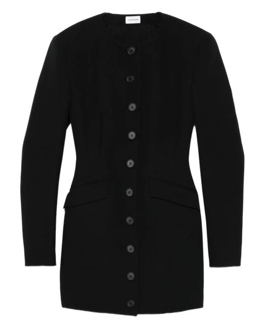 Vestido corto ajustado con botones ANDAMANE de color Black