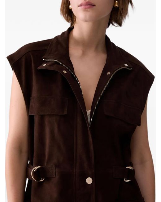 Liu Jo Brown Suede Vest