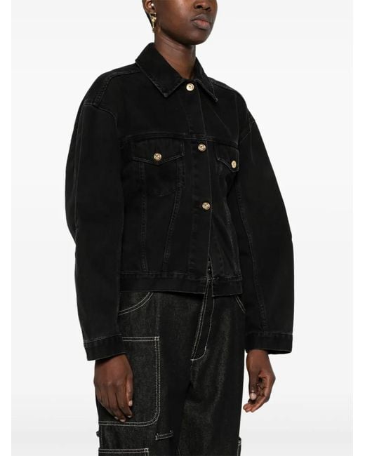 Jacquemus Black Faded Denim Button-Front Jacket