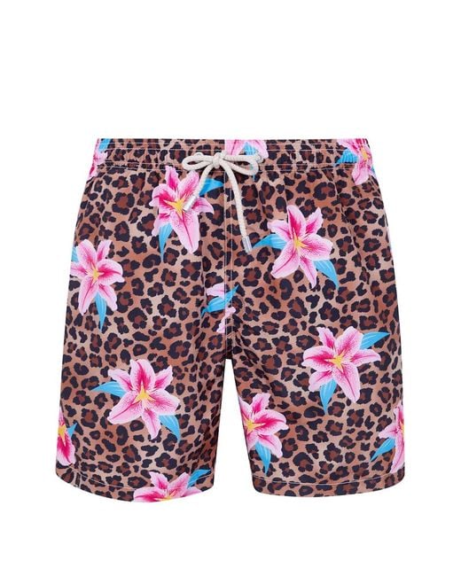 Mc2 Saint Barth White Lightling Lily Milly Swim Shorts for men