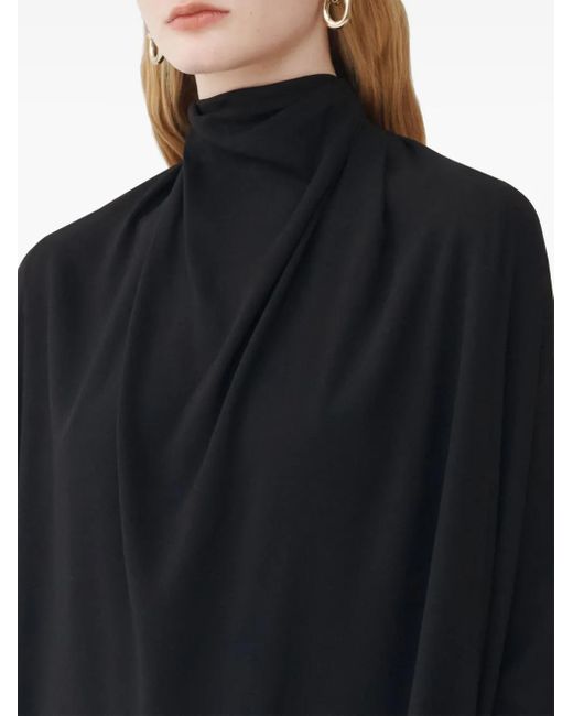 Fabiana Filippi Black Ruched Detailing Blouse