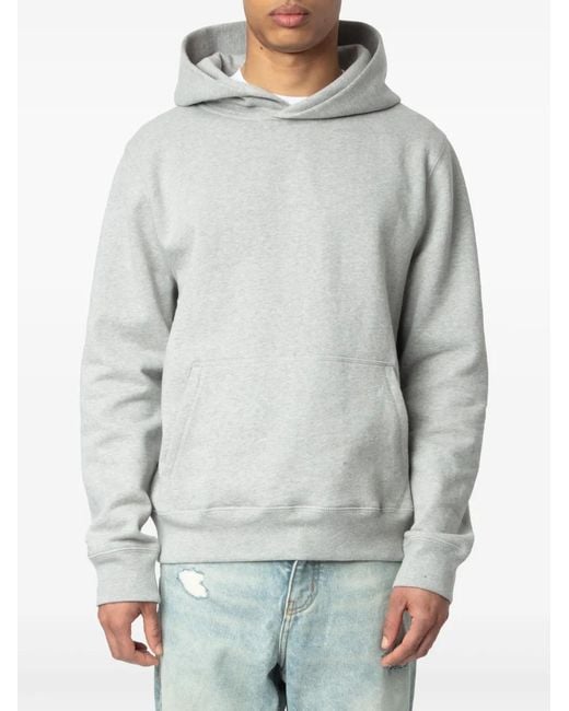 Zadig & Voltaire White Graphic-Print Organic-Cotton Hoodie for men