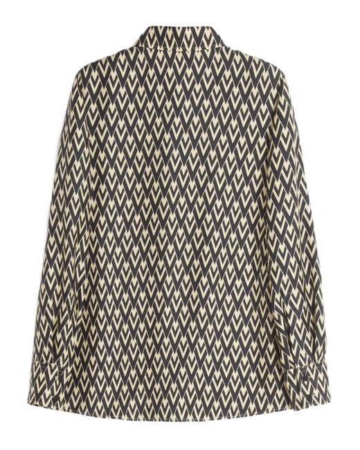 Valentino Garavani Black Toute La V Twill Shirt
