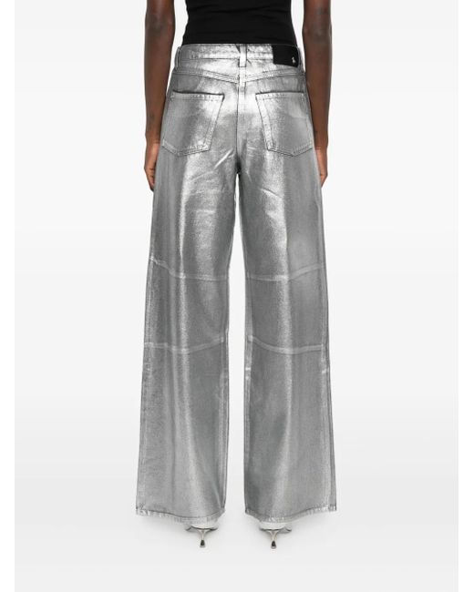 Patrizia Pepe Gray Panelled Trousers