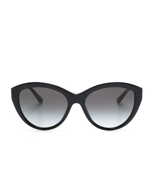 Jimmy Choo Black Round-Frame Sunglasses