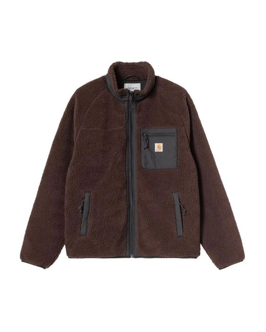 Carhartt Brown Prentis Borg Zip-Up Jacket for men