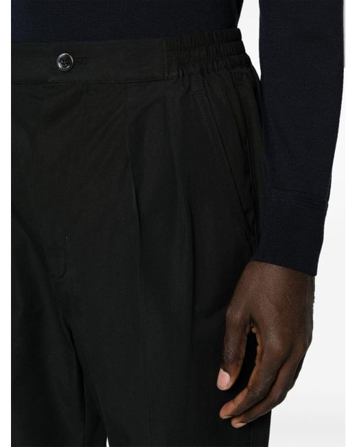 Tom Ford Black Pleated Straight-leg Trousers for men