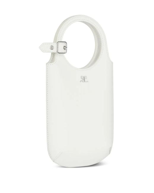 Courreges White Kleine Holy Tote Bag