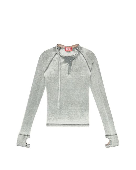 DIESEL Gray T Ecla Ls Long-Sleeved Top