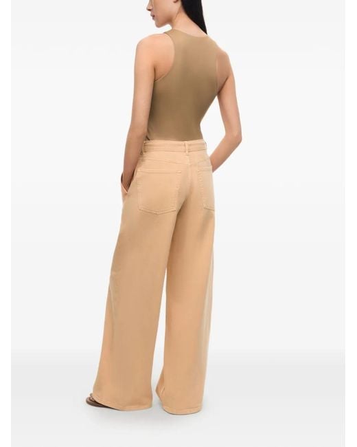 12 STOREEZ White Drawstring Wide-Leg Jeans