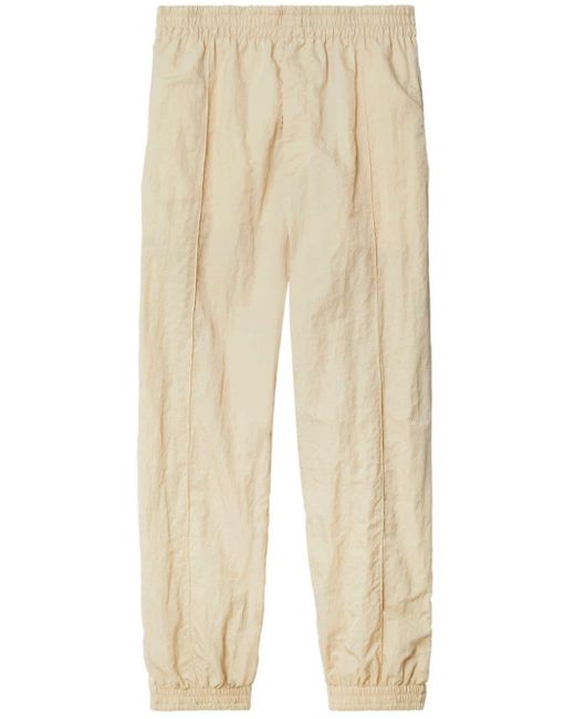 Burberry Natural Crinkled Wide-leg Track Pants for men