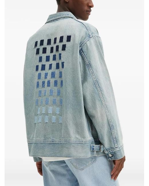 Levi's Blue Patch-Pocket Denim Jacket for men