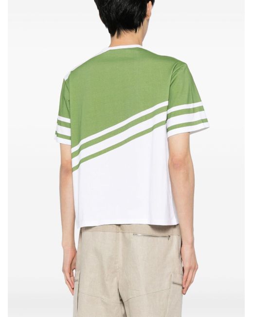 S.S.Daley Green Striped Cotton T-shirt for men