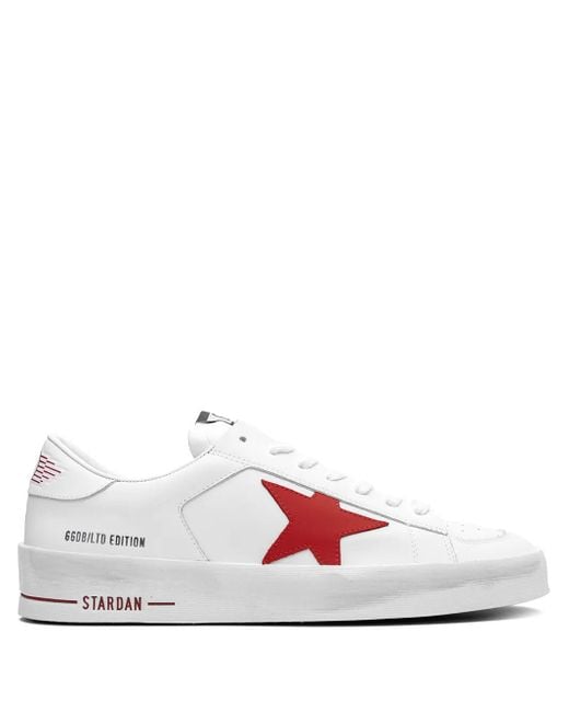 Golden Goose Deluxe Brand White Stardan Ltd Leather" Sneakers