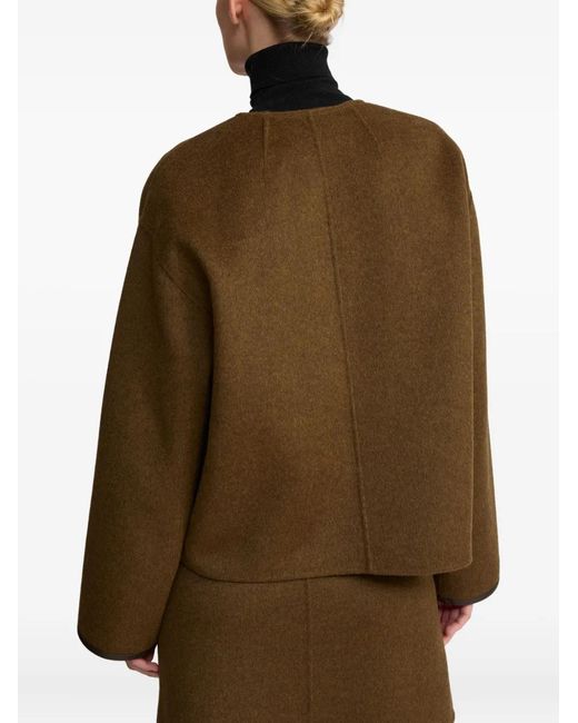 Yves Salomon Green V-Neck Top