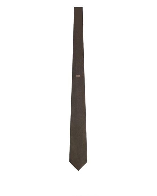 Fursac White Silk Tie for men