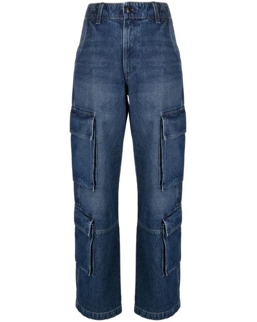 Citizens of Humanity Blue Delena High-Waisted Cargo Jeans