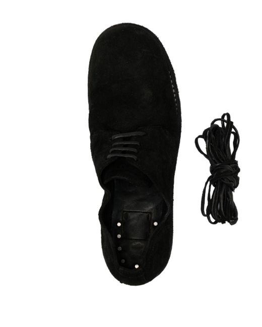 Guidi Black Leather Derby Shoes for men