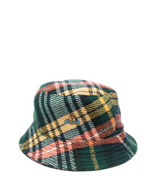 Vivienne Westwood Green Orb -Motif Bucket Hat