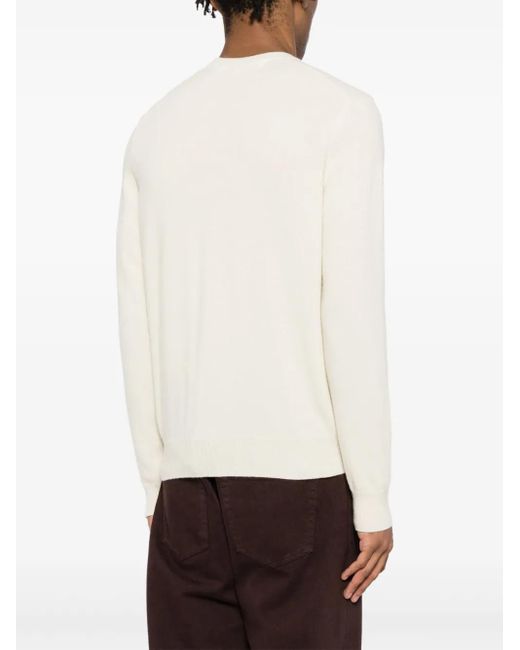 COMME DES GARÇONS PLAY White Wool Cardigan