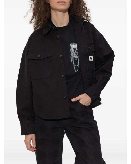 Carhartt Black Buttoned Patch-Pocket Shirt
