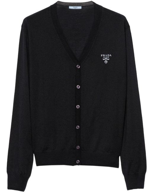 Prada Cashmere Cardigan in Black Lyst UK