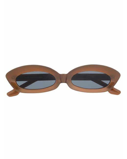 Kiko Kostadinov Brown Gwendolyn Cat-eye Sunglasses