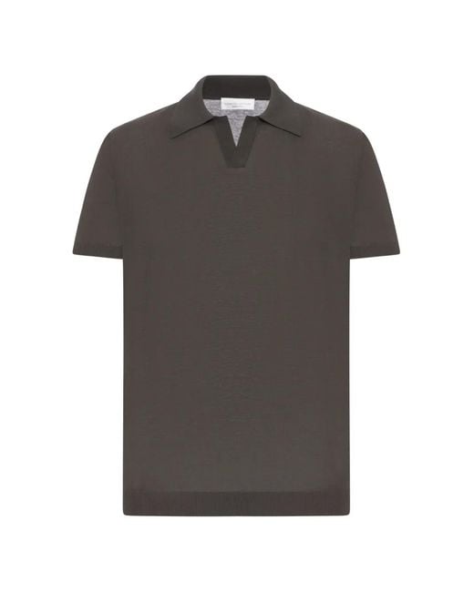 Roberto Collina Gray V-Neck T-Shirt for men