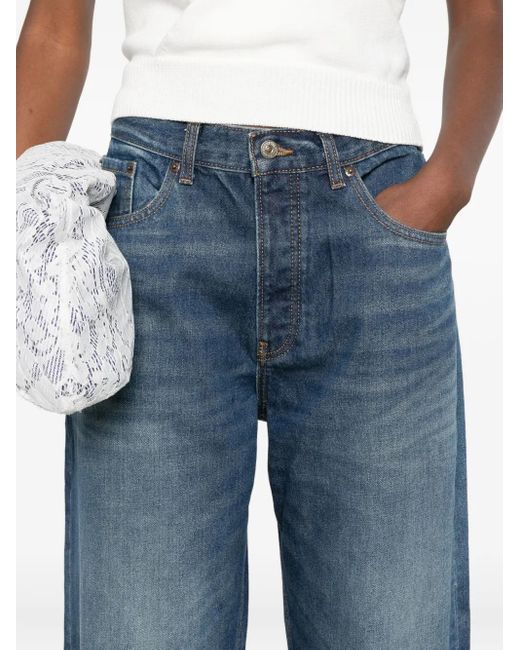 AYA MUSE Jeans Met Wijde Pijpen in het Blue