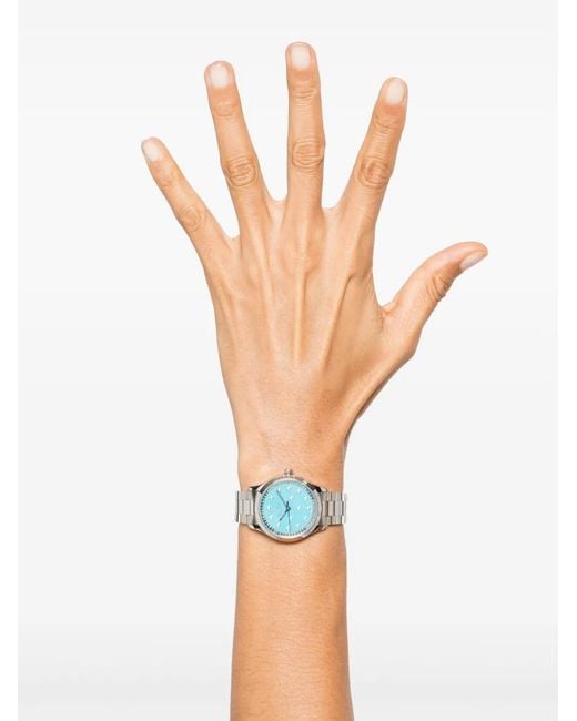 Gucci Blue G-timeless Stainless Steel & Turquoise Bracelet Watch