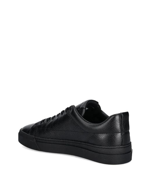 Baldinini Black Lace-Up Leather Sneakers for men