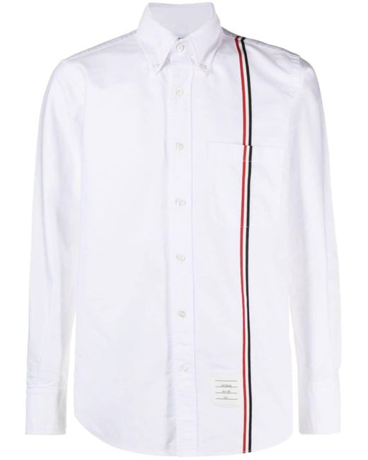 Thom Browne Hemd mit RWB-Streifen in White für Herren
