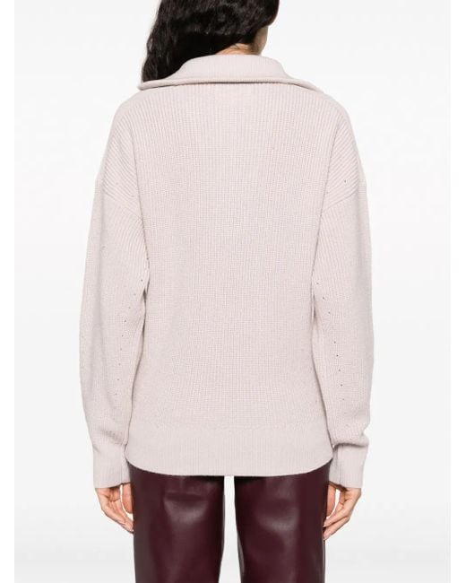 Isabel Marant Pink Benny Half-zip Sweater