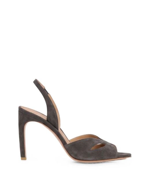 Victoria Beckham Metallic Harlow Mask Heeled Sandals