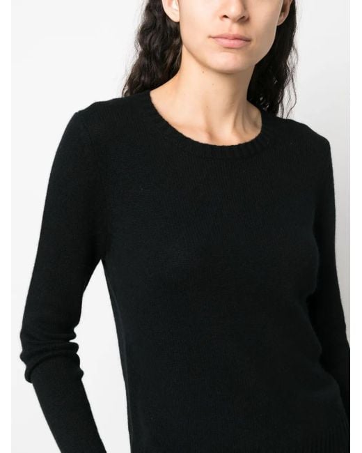 Jersey de cachemira de punto fino Allude de color Black