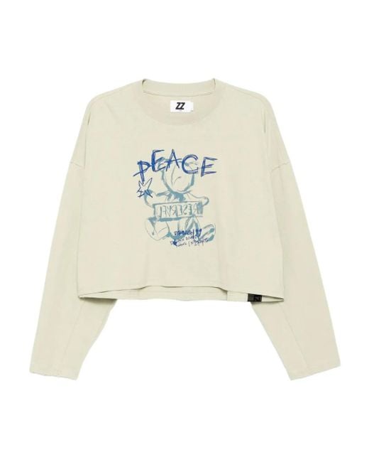 Izzue White T-Shirt Mit Grafischem Print