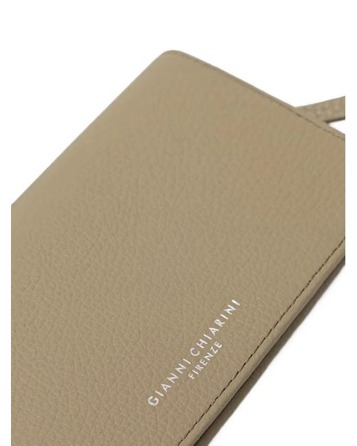 Gianni Chiarini Gray Large Grained-Leather Wallet