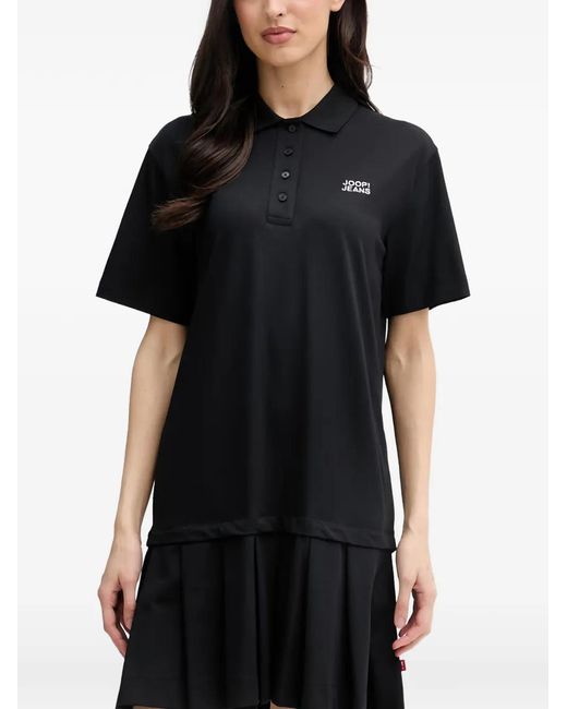Joop! Black Tadena Pleated-Skirt Mini Polo Dress