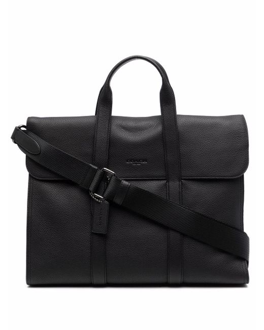 COACH Metropolitan Portfolio Leather Bag in Black for Men | Lyst